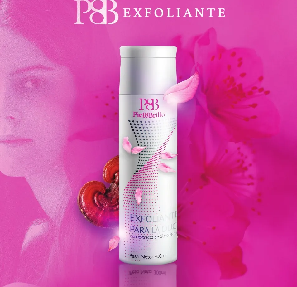 Exfoliante Piel & Brillo — Exfoliante para la ducha con Ganoderma