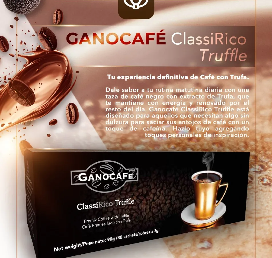 GanoCafé ClassiRico Truffle — Café negro arábigo con extracto de trufa negra