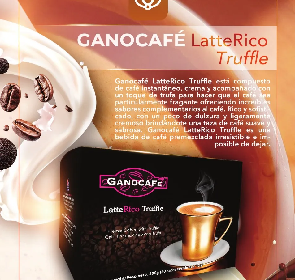 GanoCafé LatteRico Truffle — Café latte cremoso con trufa negra