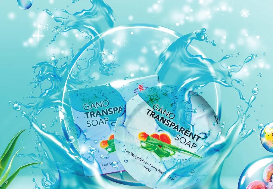 Jabón Gano Transparent Soap — Jabón transparente con aloe vera, papaya y Ganoderma