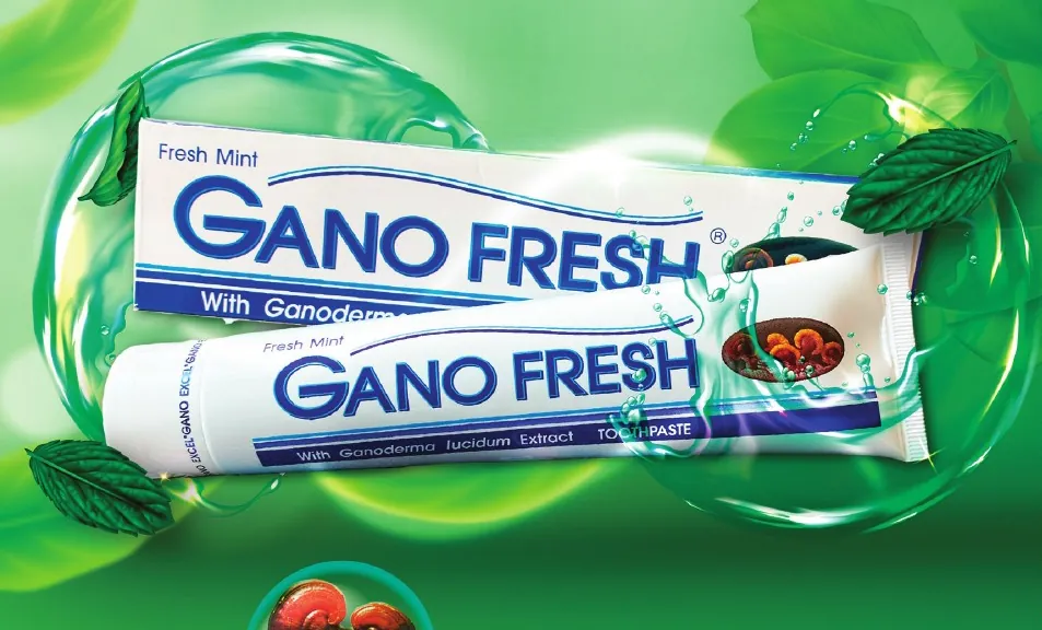 Pasta dental Gano Fresh — Pasta dental sin flúor con menta y Ganoderma